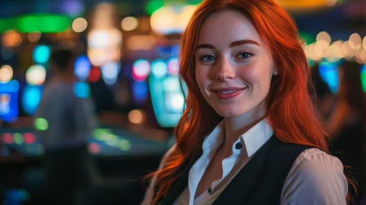 Pengguna membaca bonus mingguan di ponsel
